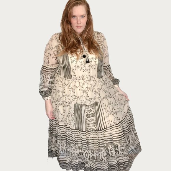 Anthropologie Dresses & Skirts - Anthropologie Talulah Tiered Ruffle Long Sleeve Maxi Dress Plus Size 2X